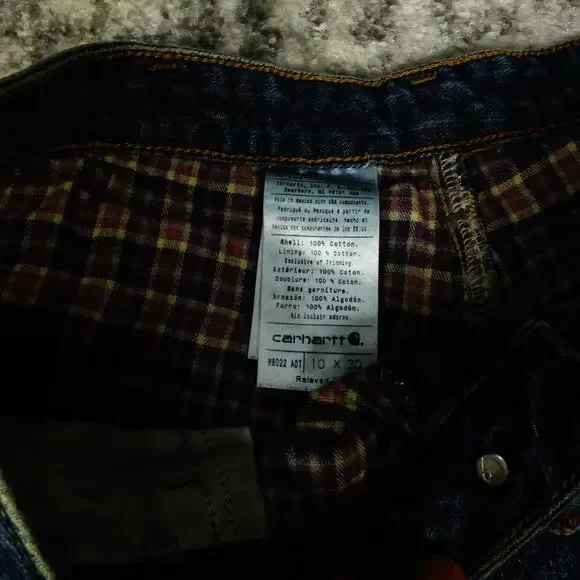 Carhartt Relaxed Fit Work Blue Jeans Womens Size 10 x 30 - Picture 4 of 11